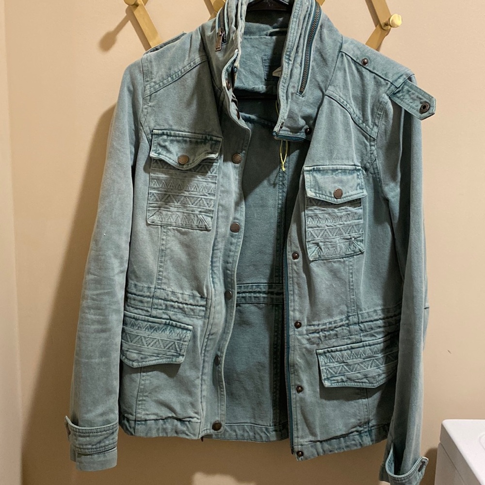 green fall jacket